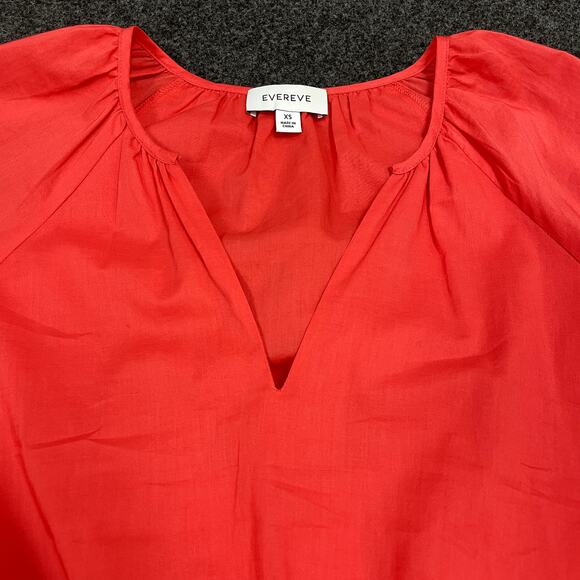 Evereve Juliana Coral Dress XS Cayenne Embroidered Lace Ruffle - Picture 9 of 16